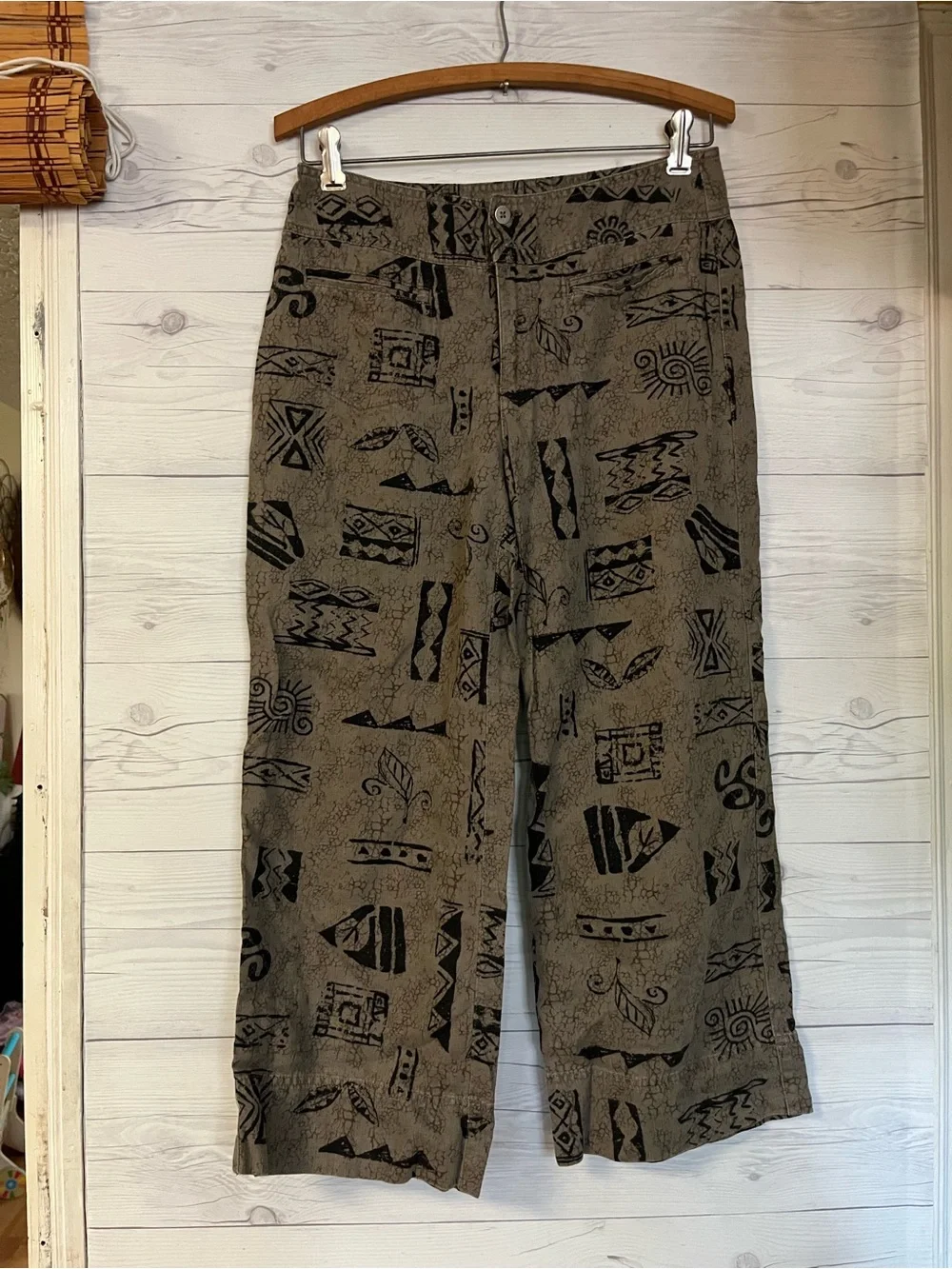 Vtg Chico’s Design Linen Cotton Crop Pants Size 0.5 / 6 / Small